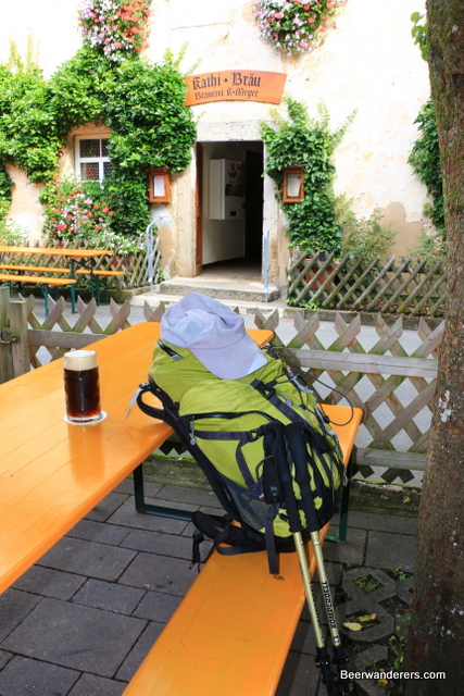 hiking sticks with beer