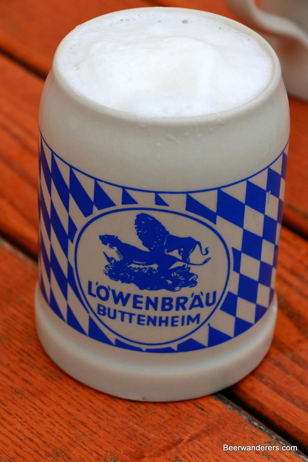 beer in ceramic mug