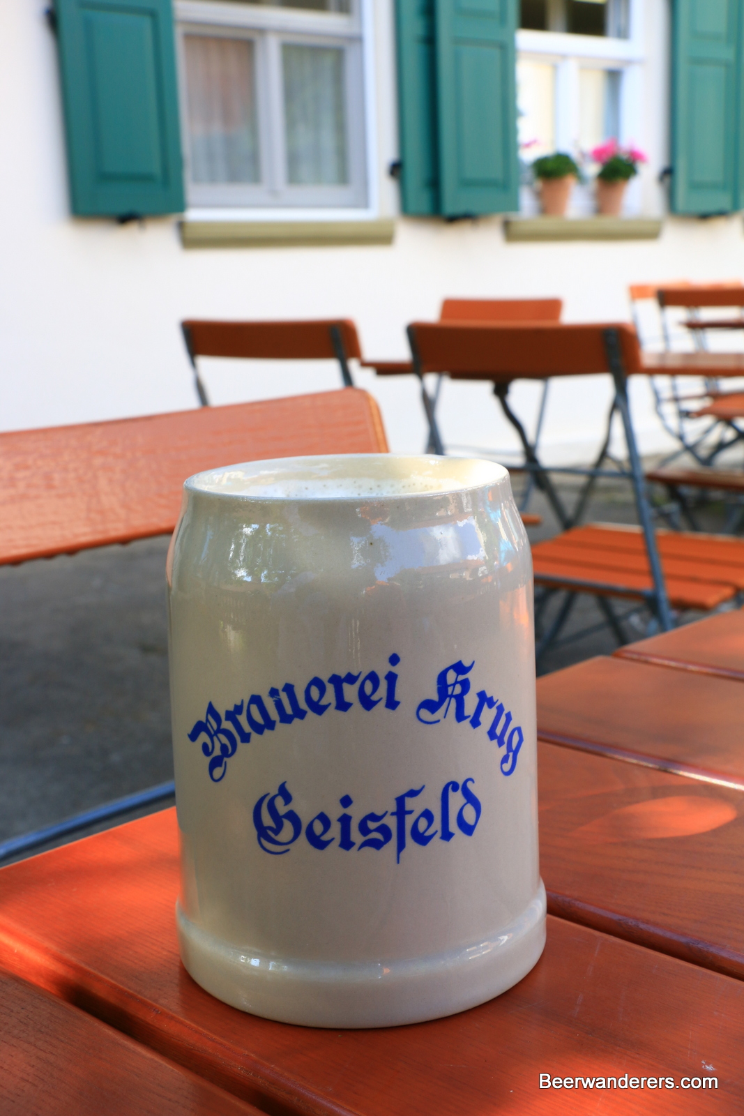 beer in ceramic mug