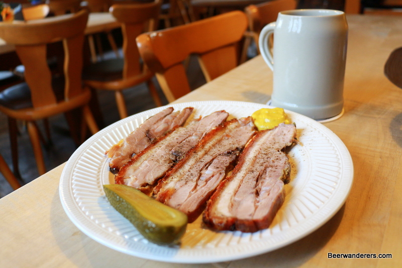 cold roast pork on plate