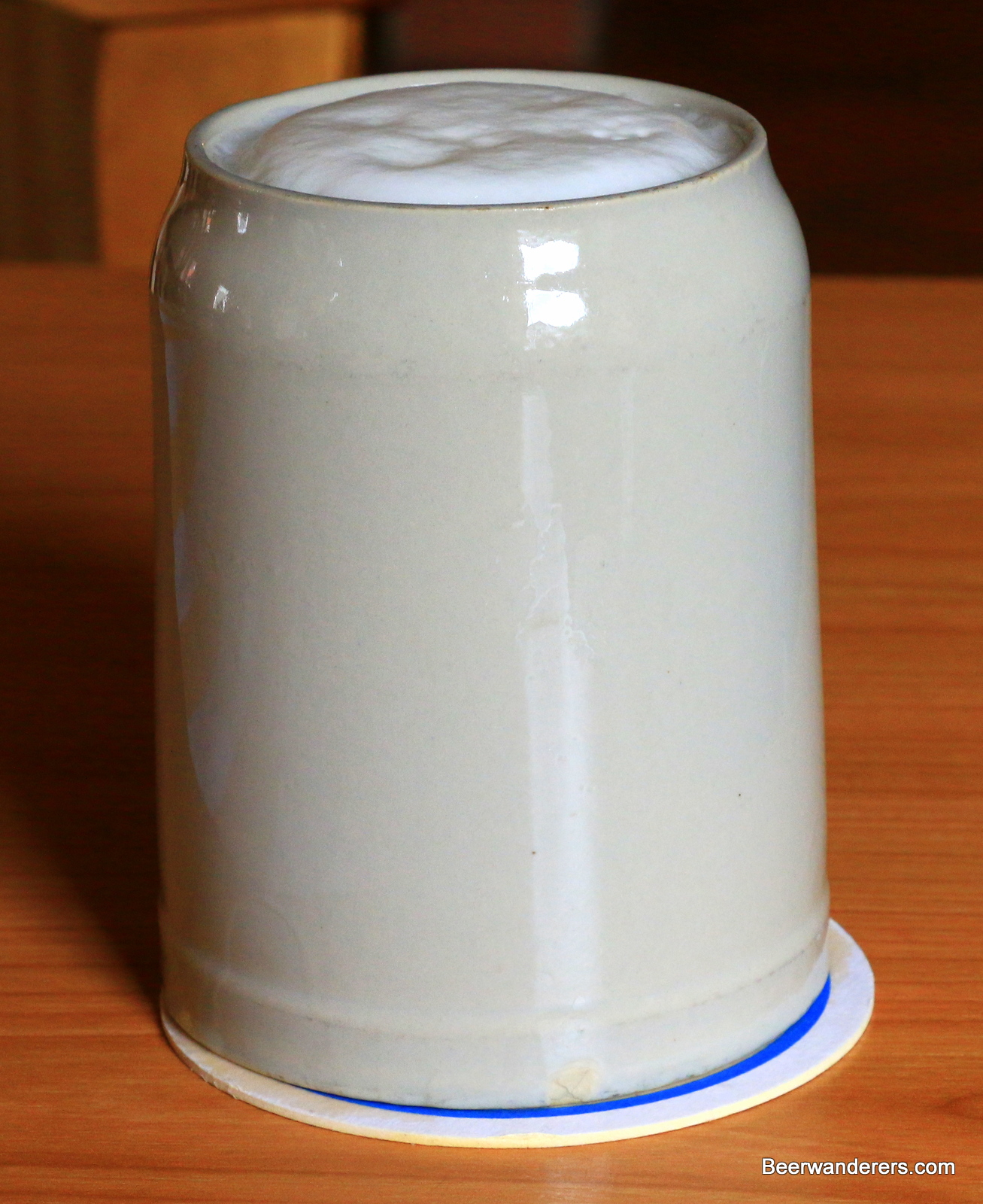 beer in ceramic mug