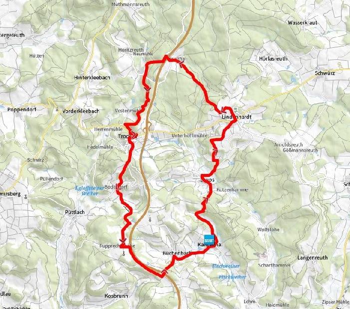 Bierquellenwanderweg map
