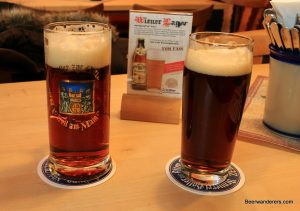 two beers in glasses