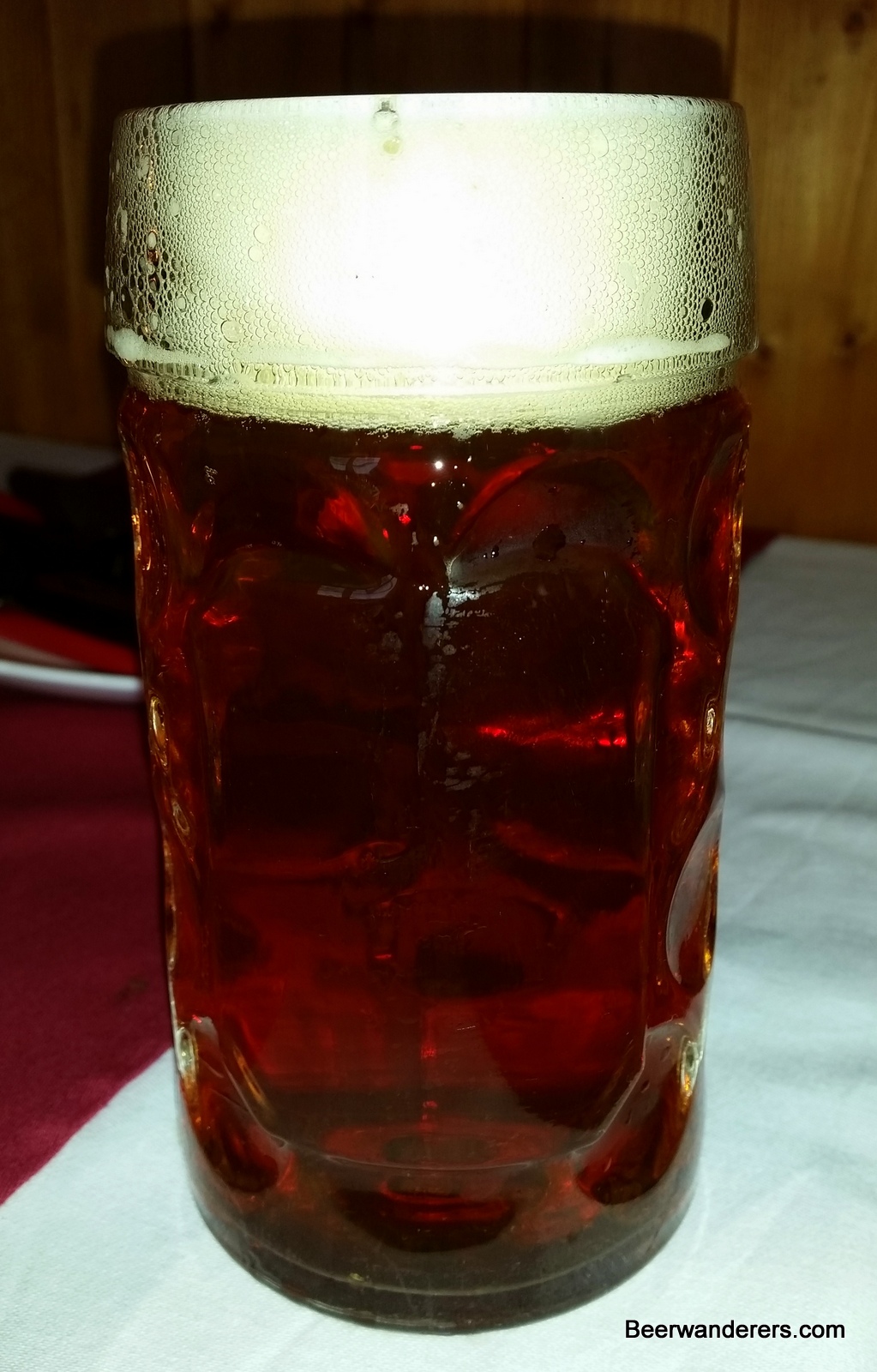amber beer in mug