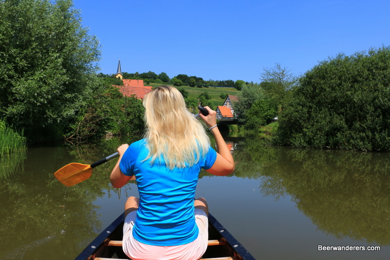 woman in canoe