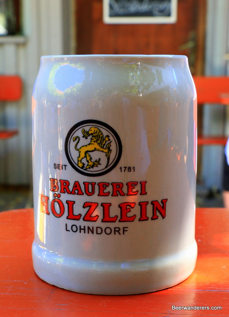 beer in ceramic mug