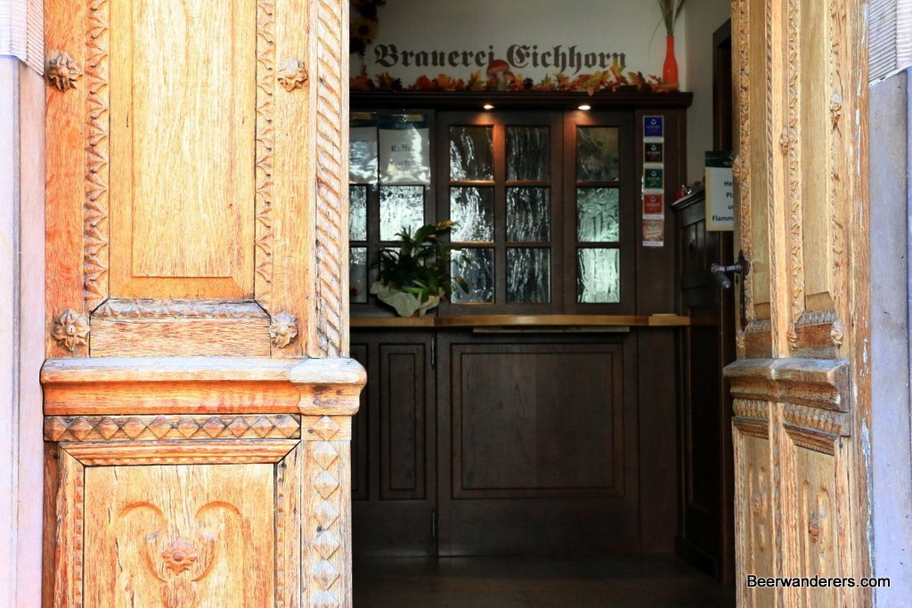old wooden door brewery