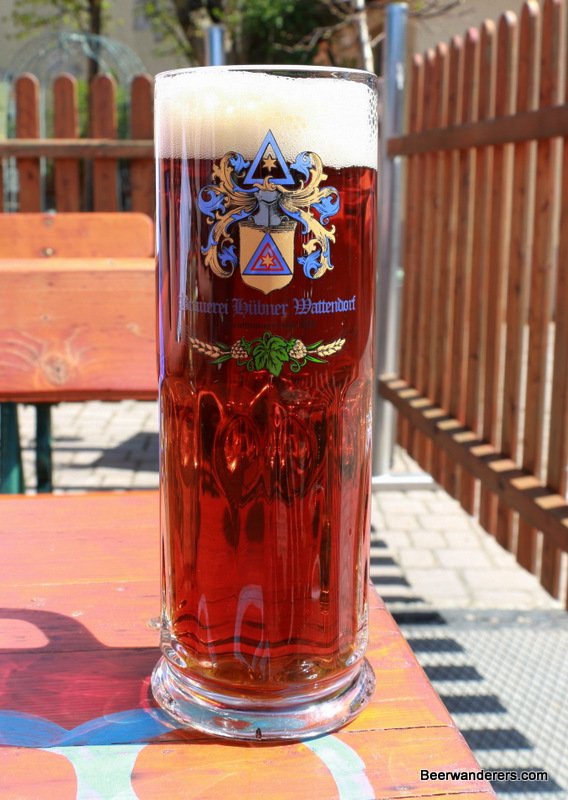 dark amber beer in mug