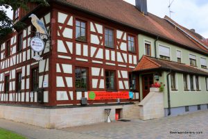 half-timbered brewpub exterior