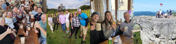 Bamberg Beer Food Tours: images of hikers, beer drinkers