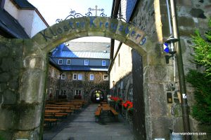 stone beergarden entrance