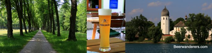 forest trail weissbier lake with church