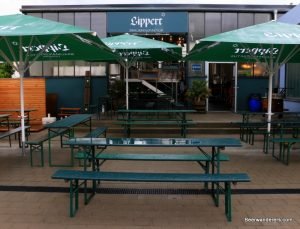 brewery with seating out front