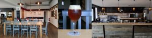 brewery interior, beer in fancy glass