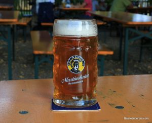 amber beer in logo mug