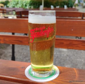 golden beer in logo mug