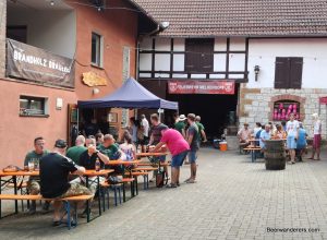 beer fest in courtyard