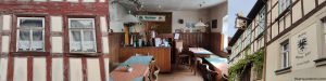 half-timbered windows, old pub interior, restaurant exterior
